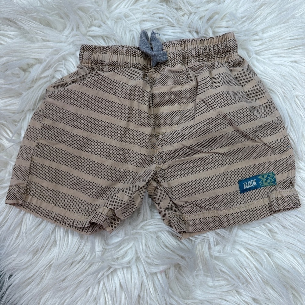 Naartjie striped drawstring shorts size 6-12 months // 2713